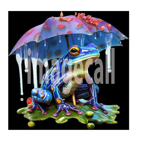 Clipart Frog in Rain (12)