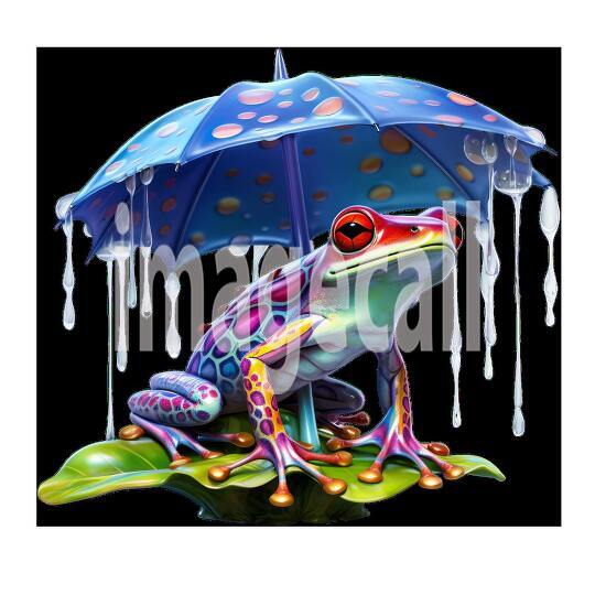 Clipart Frog in Rain (15)