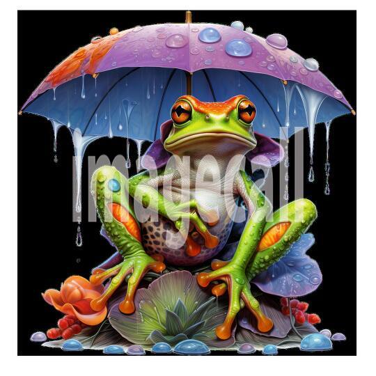Clipart Frog in Rain (17)