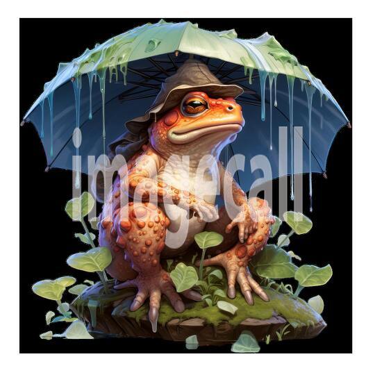 Clipart Frog in Rain (20)