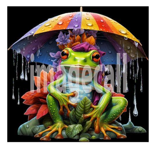 Clipart Frog in Rain (4)