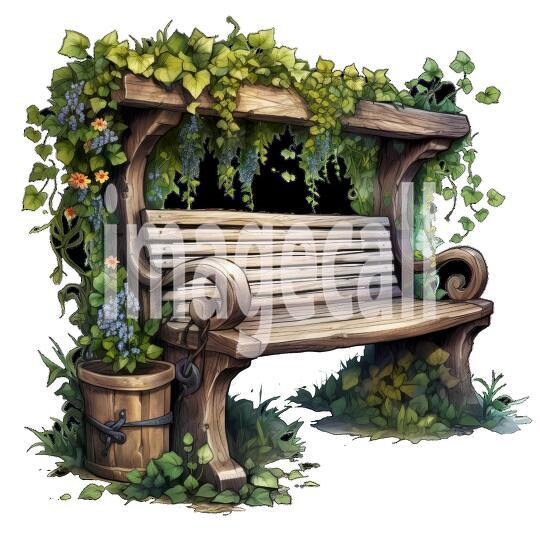 Clipart Garden Benches 10300dpi