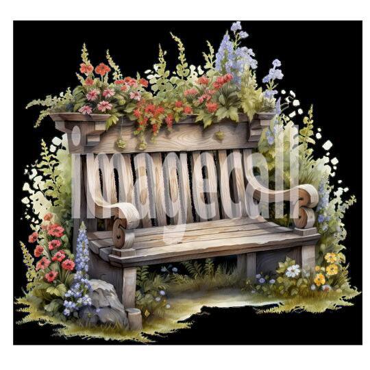 Clipart Garden Benches 1300dpi