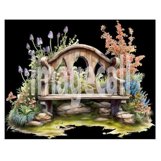 Clipart Garden Benches 18300dpi