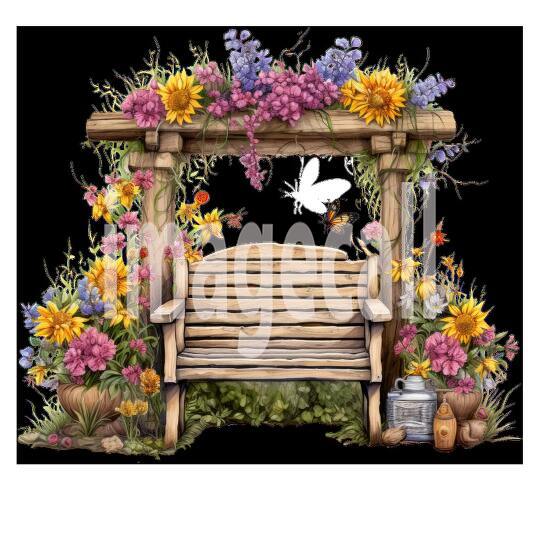 Clipart Garden Benches 2300dpi