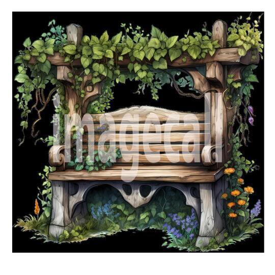 Clipart Garden Benches 3300dpi