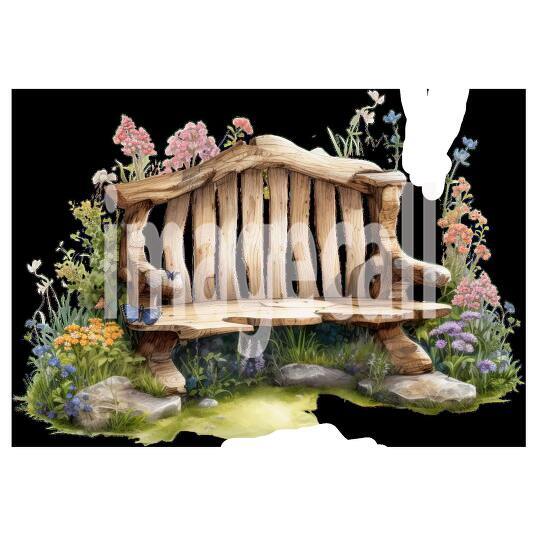 Clipart Garden Benches 6300dpi