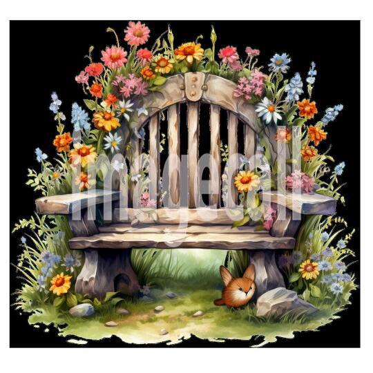 Clipart Garden Benches 7300dpi