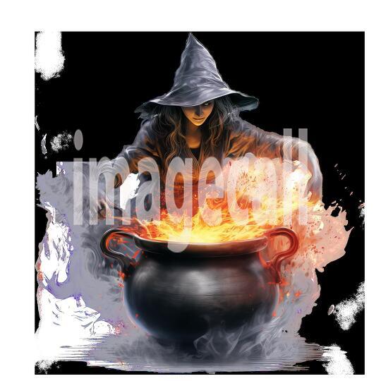 Clipart Halloween Witches 2-300dpi