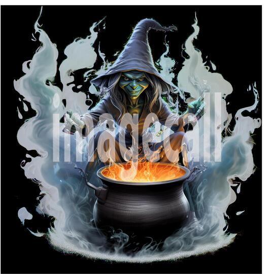 Clipart Halloween Witches 3-300dpi