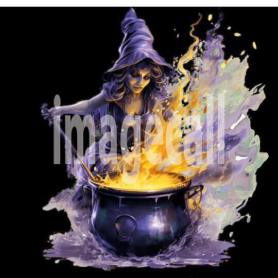 Clipart Halloween Witches 9-300dpi
