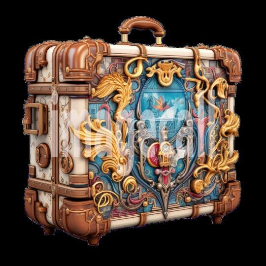 Clipart Luggage Ornamental 20 - 300dpi