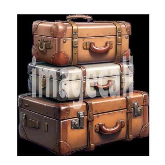 Clipart Luggage Vintage 10 - 300dpi