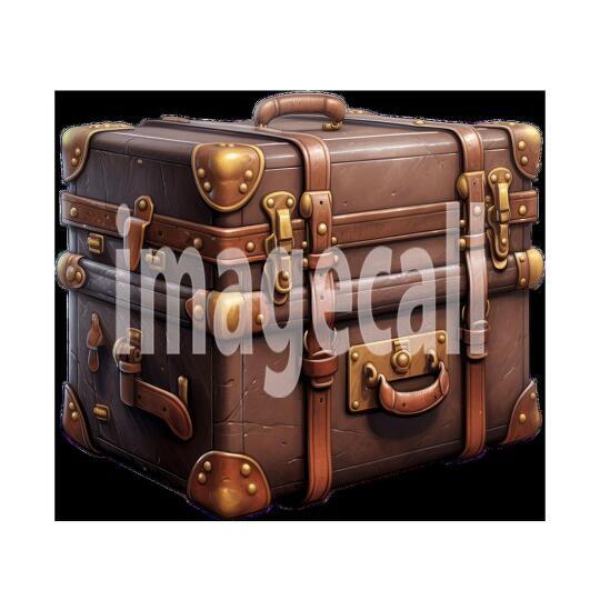 Clipart Luggage Vintage 18 - 300dpi