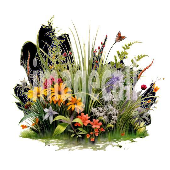 Clipart Meadow Flowers 7300dpi