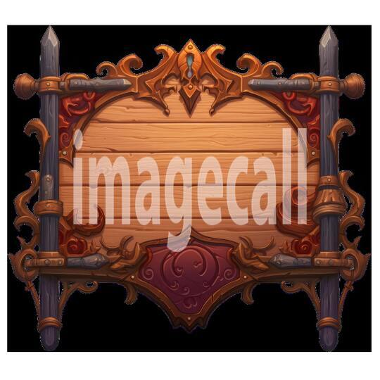 Clipart Medieval Blank Sign 3300dpi