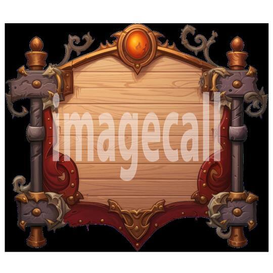 Clipart Medieval Blank Sign 8300dpi