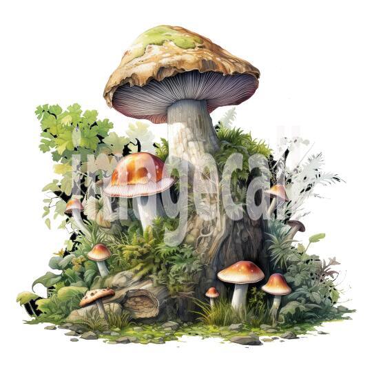 Clipart Mushroom Tree Stump 8300dpi