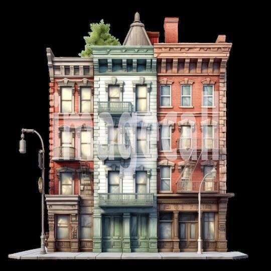 Clipart New York Townhouse (18)