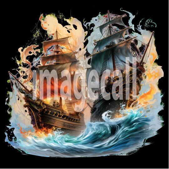 Clipart Pirate Ship Battle (10)
