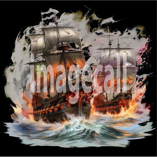 Clipart Pirate Ship Battle (13)