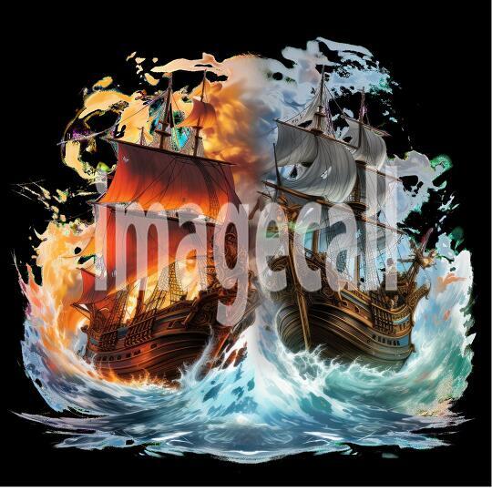 Clipart Pirate Ship Battle (14)