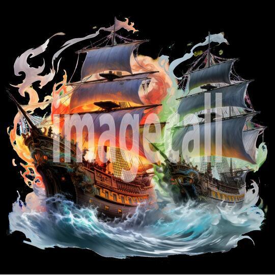 Clipart Pirate Ship Battle (2)