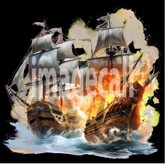 Clipart Pirate Ship Battle (5)