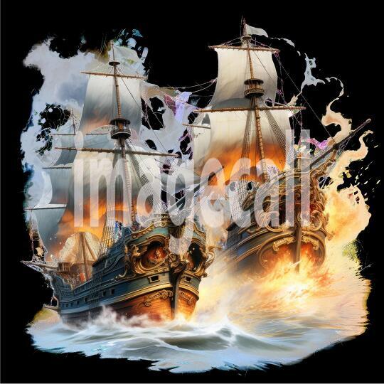 Clipart Pirate Ship Battle (8)