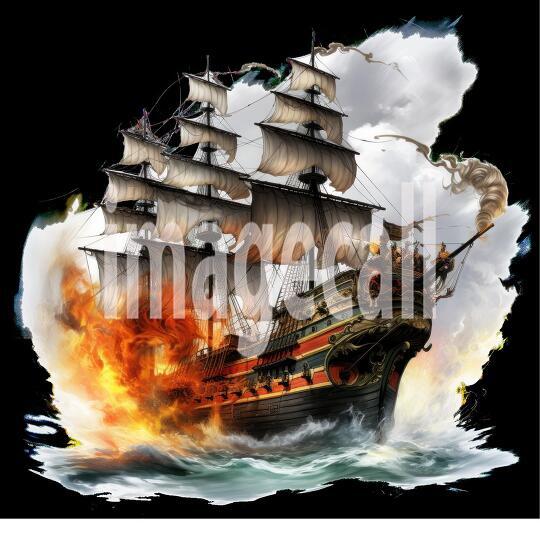 Clipart Pirate Ship Battle (9)