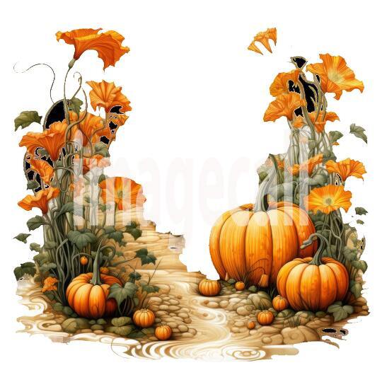 Clipart Pumpkin Patches (2)