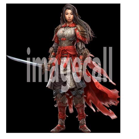 Clipart Samurai Warrior 11300dpi