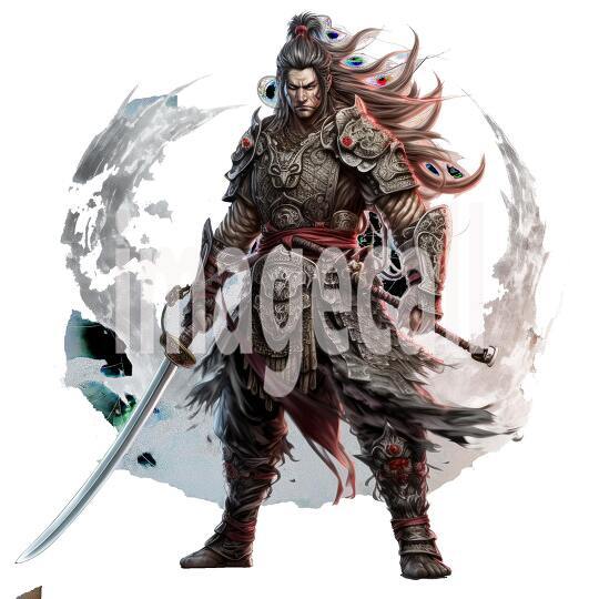 Clipart Samurai Warrior 15300dpi