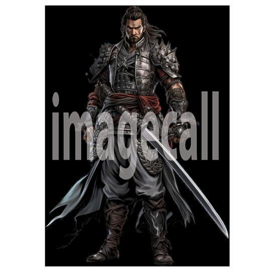 Clipart Samurai Warrior 2300dpi