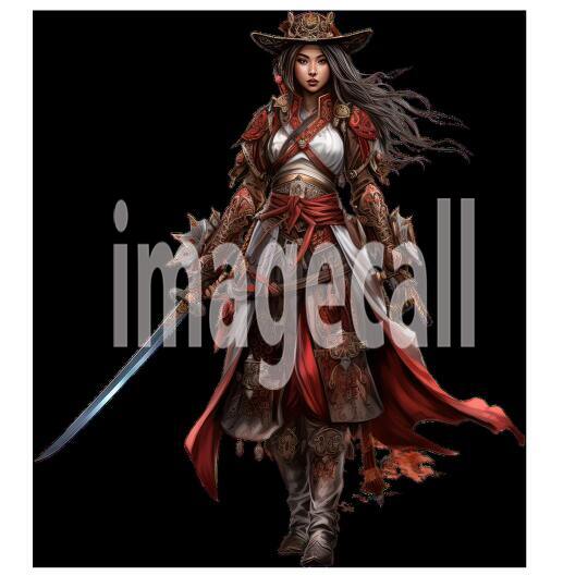 Clipart Samurai Warrior 5300dpi