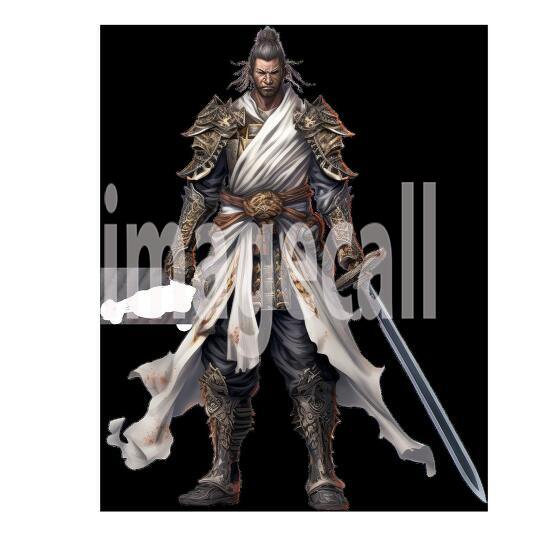 Clipart Samurai Warrior 7300dpi