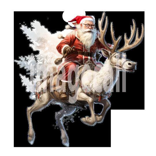 Clipart Santa Reindeer 11 - 300dpi