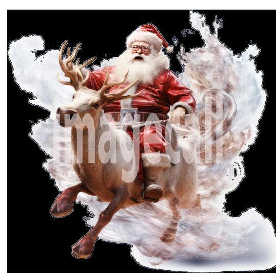 Clipart Santa Reindeer 14 - 300dpi
