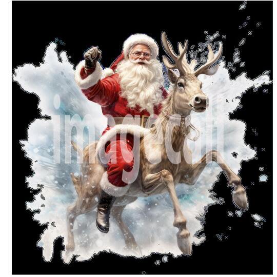 Clipart Santa Reindeer 16 - 300dpi