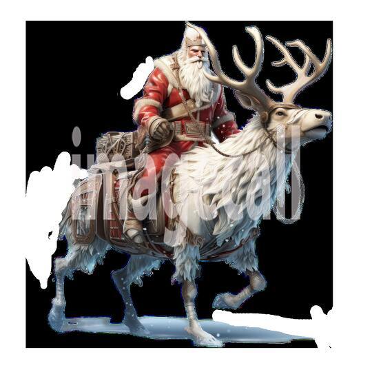 Clipart Santa Reindeer 17 - 300dpi