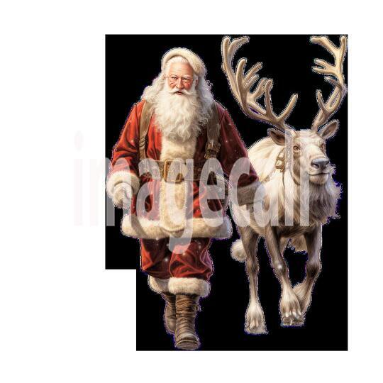Clipart Santa Reindeer 18 - 300dpi