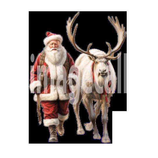 Clipart Santa Reindeer 19 - 300dpi
