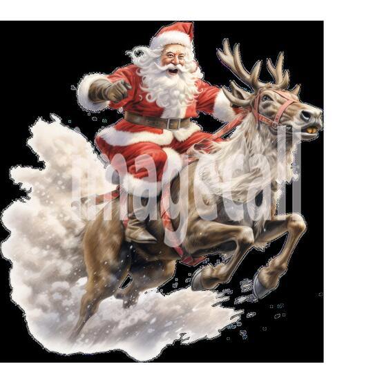 Clipart Santa Reindeer 4 - 300dpi