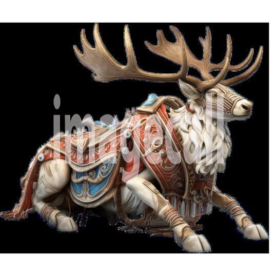 Clipart Santa Reindeer 5 - 300dpi