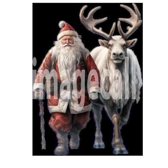 Clipart Santa Reindeer 7 - 300dpi