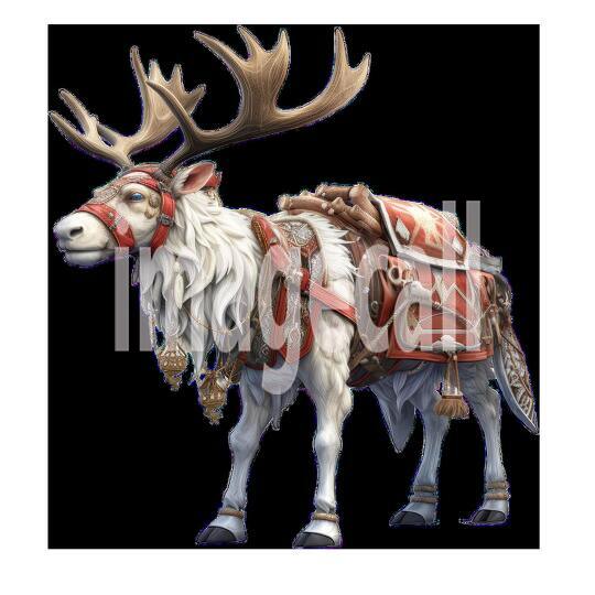 Clipart Santa Reindeer 9 - 300dpi