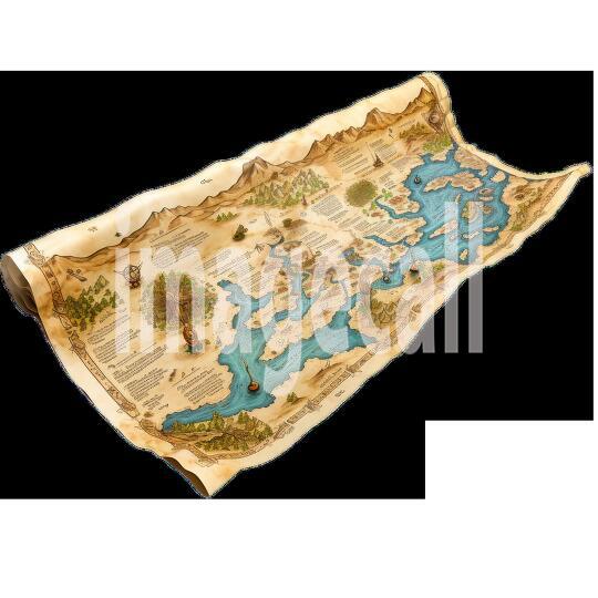 Clipart Scroll Maps 1 - 300dpi