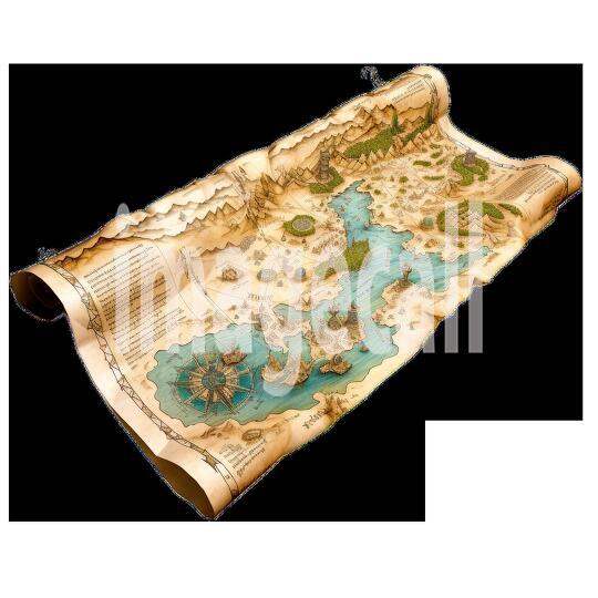 Clipart Scroll Maps 10 - 300dpi