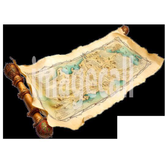 Clipart Scroll Maps 12 - 300dpi
