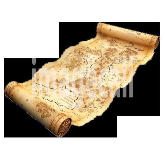 Clipart Scroll Maps 13 - 300dpi